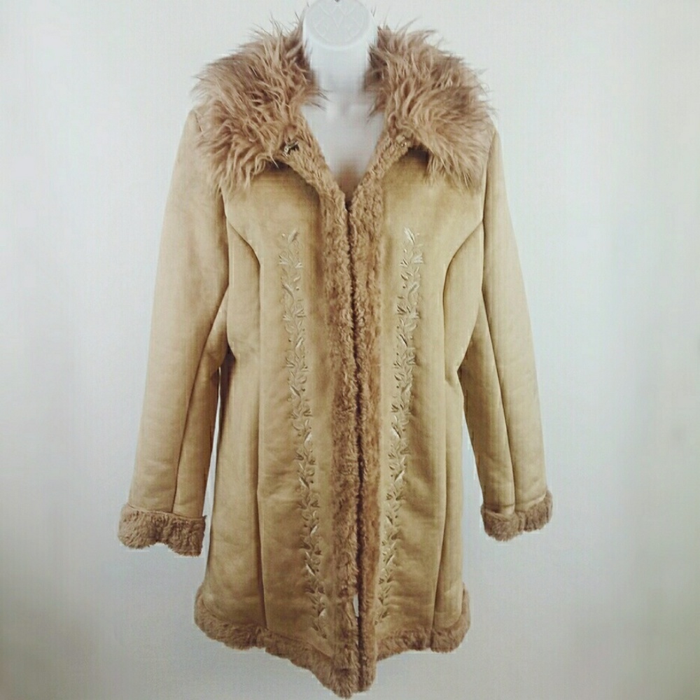 Route 66 faux suede and fur penny lane style coat